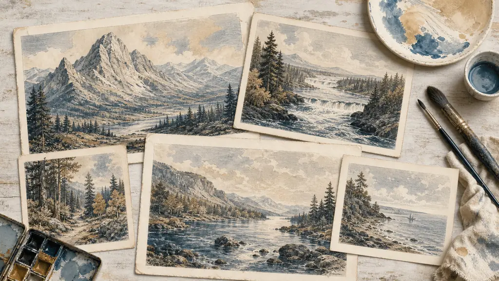 Gravures anciennes : Vues et paysages d&rsquo;Amérique du Nord.