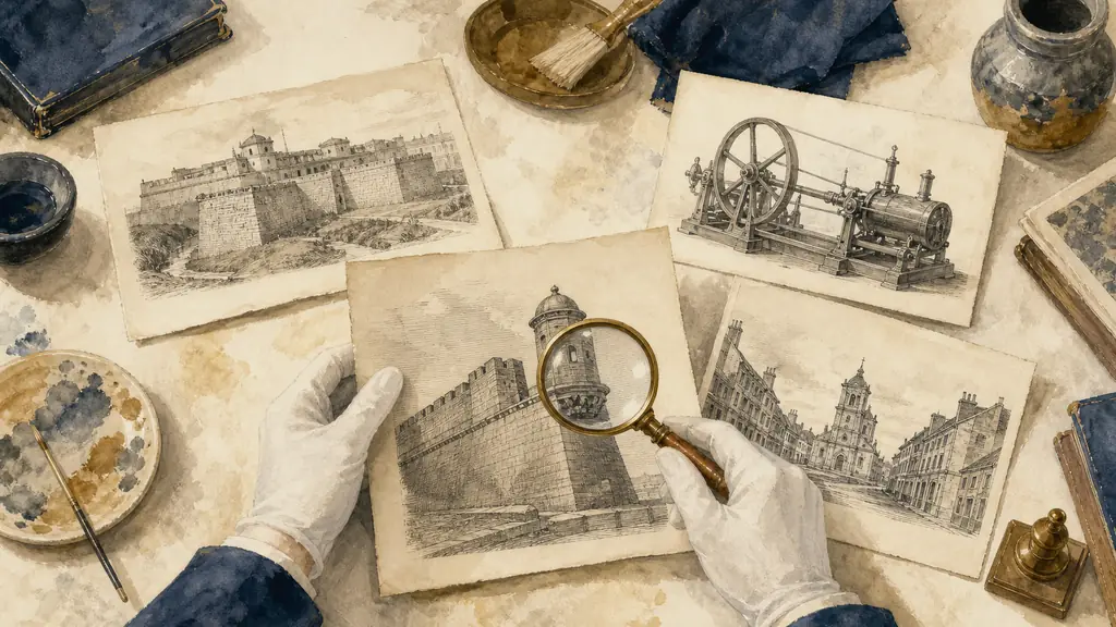 Gravure ancienne : comment lire 4 images techniques de 1800 à 1906 ?
