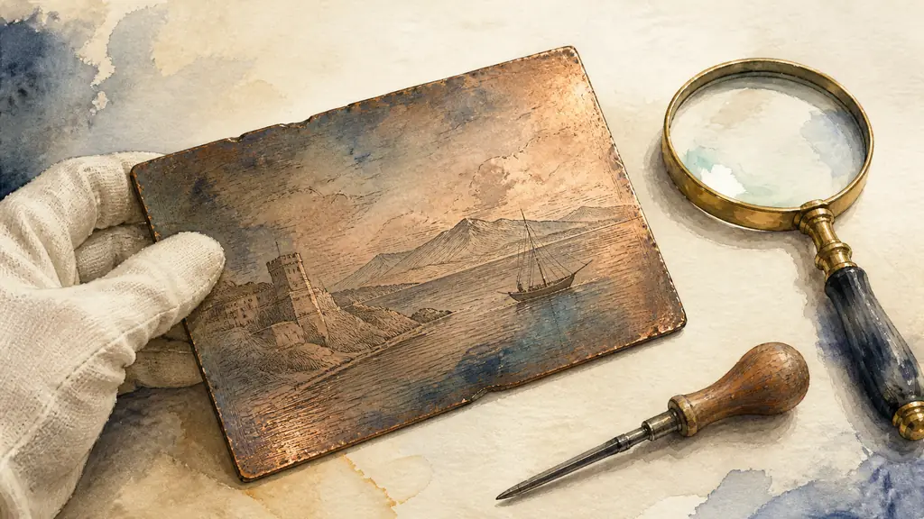 Plaque cuivre gravure ancienne : 5 clés pour l’identifier et l’estimer