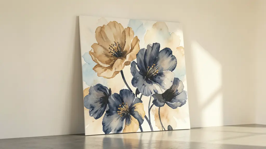 Tableau avec des fleurs peinture : styles, couleurs et guide de choix